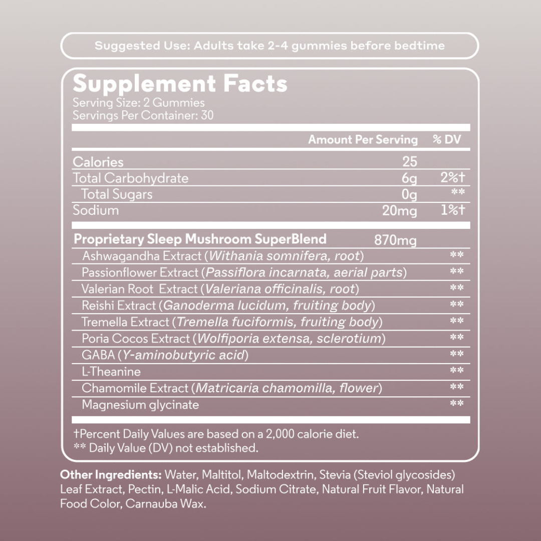 Sleep Daily Functional Mushroom Gummies