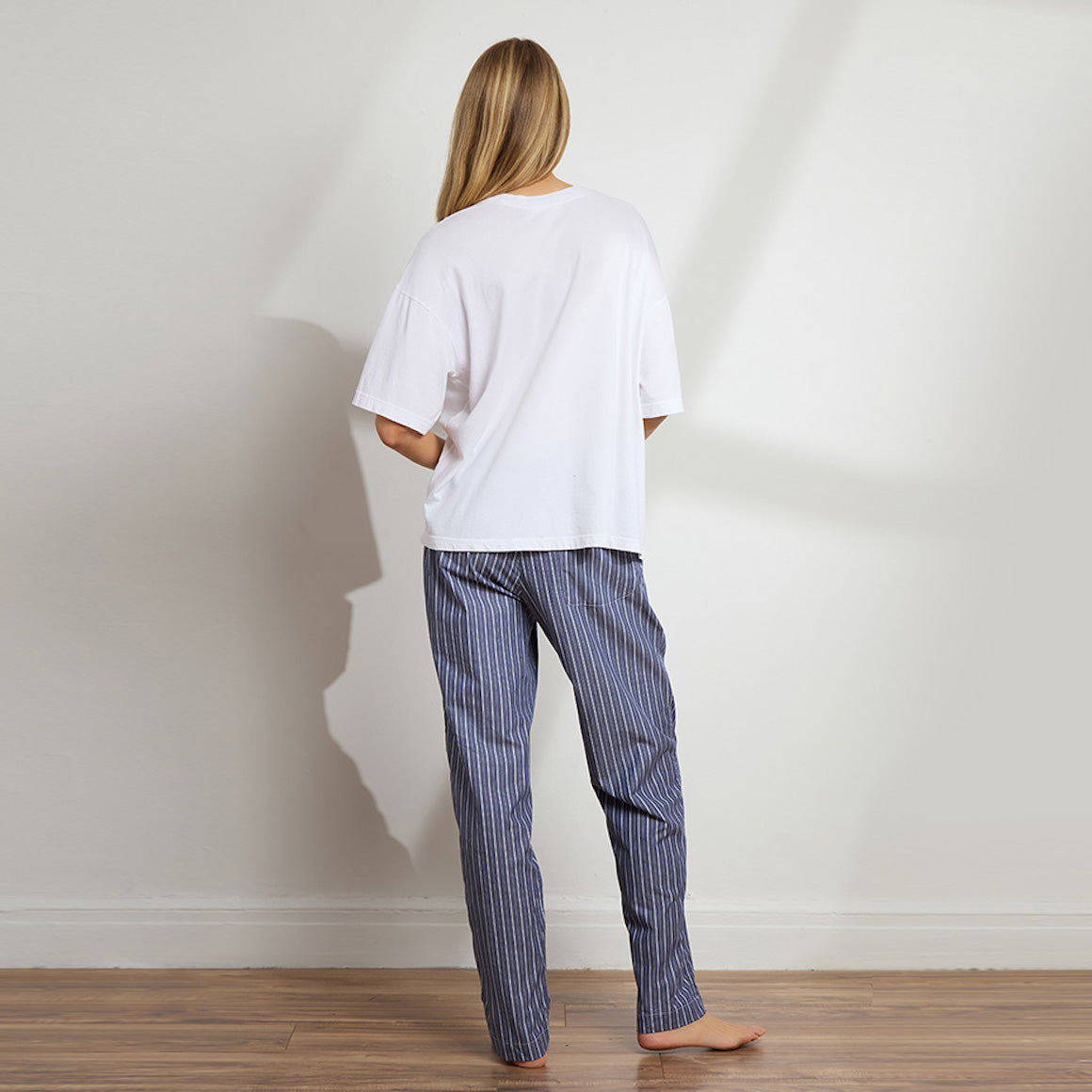 Unisex Striped Cotton Boyfriend Pant