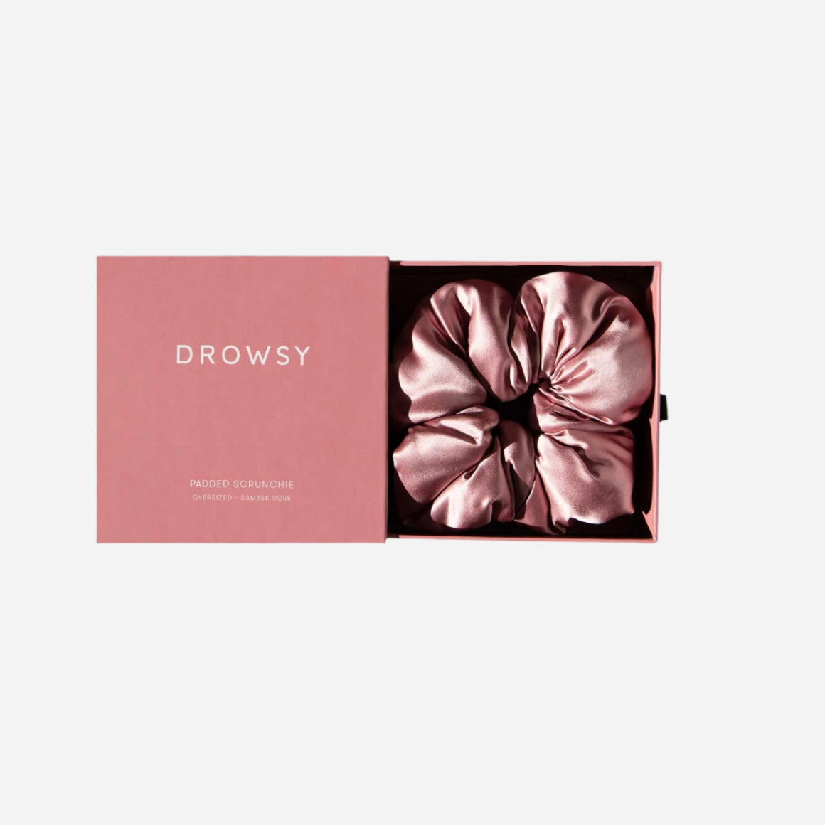 Silk Padded Scrunchie - Damask Rose