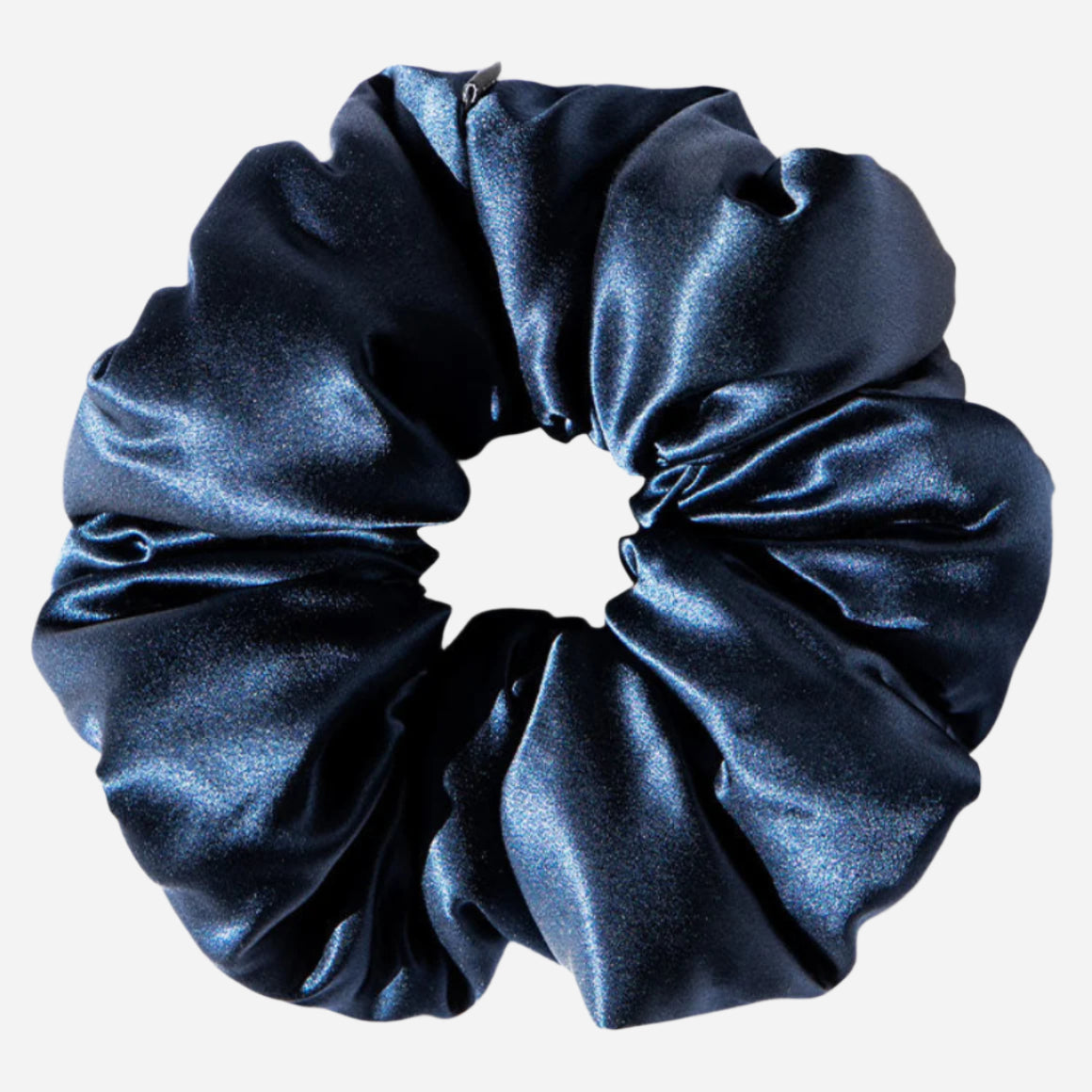 Silk Padded Scrunchie - Midnight Blue