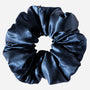 Silk Padded Scrunchie - Midnight Blue