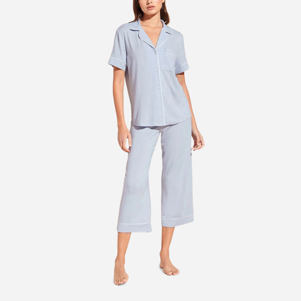 Gisele TENCEL™ Modal Short Sleeve Cropped PJ Set – The Sleep Code