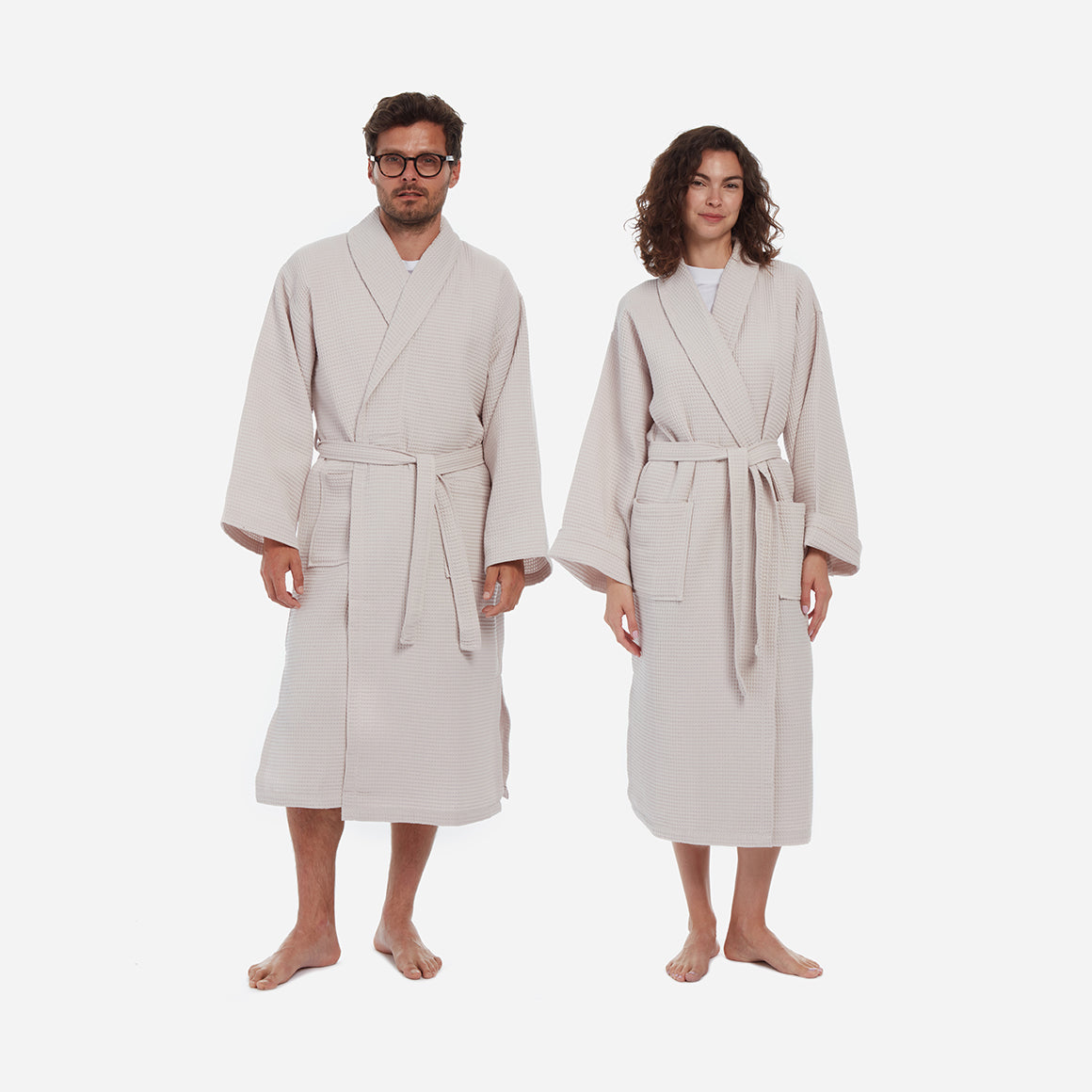 Unisex Organic Cotton Waffle Bathrobe