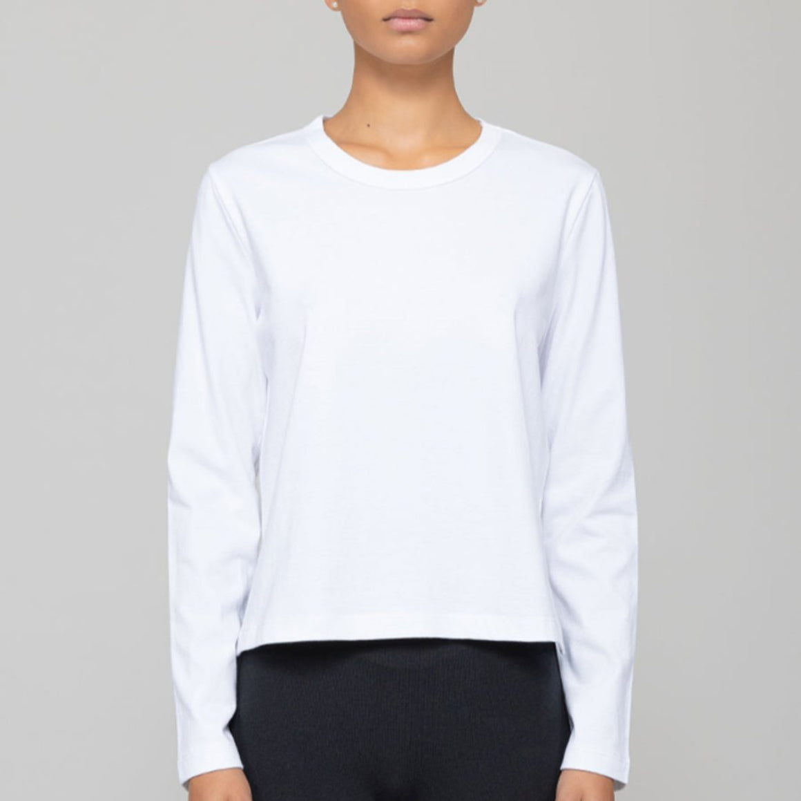 Maya Cotton Crewneck Long Sleeve Tee