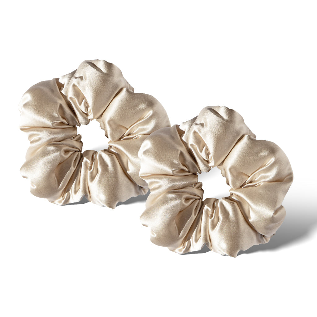 Silk Padded Scrunchie - Dusty Gold