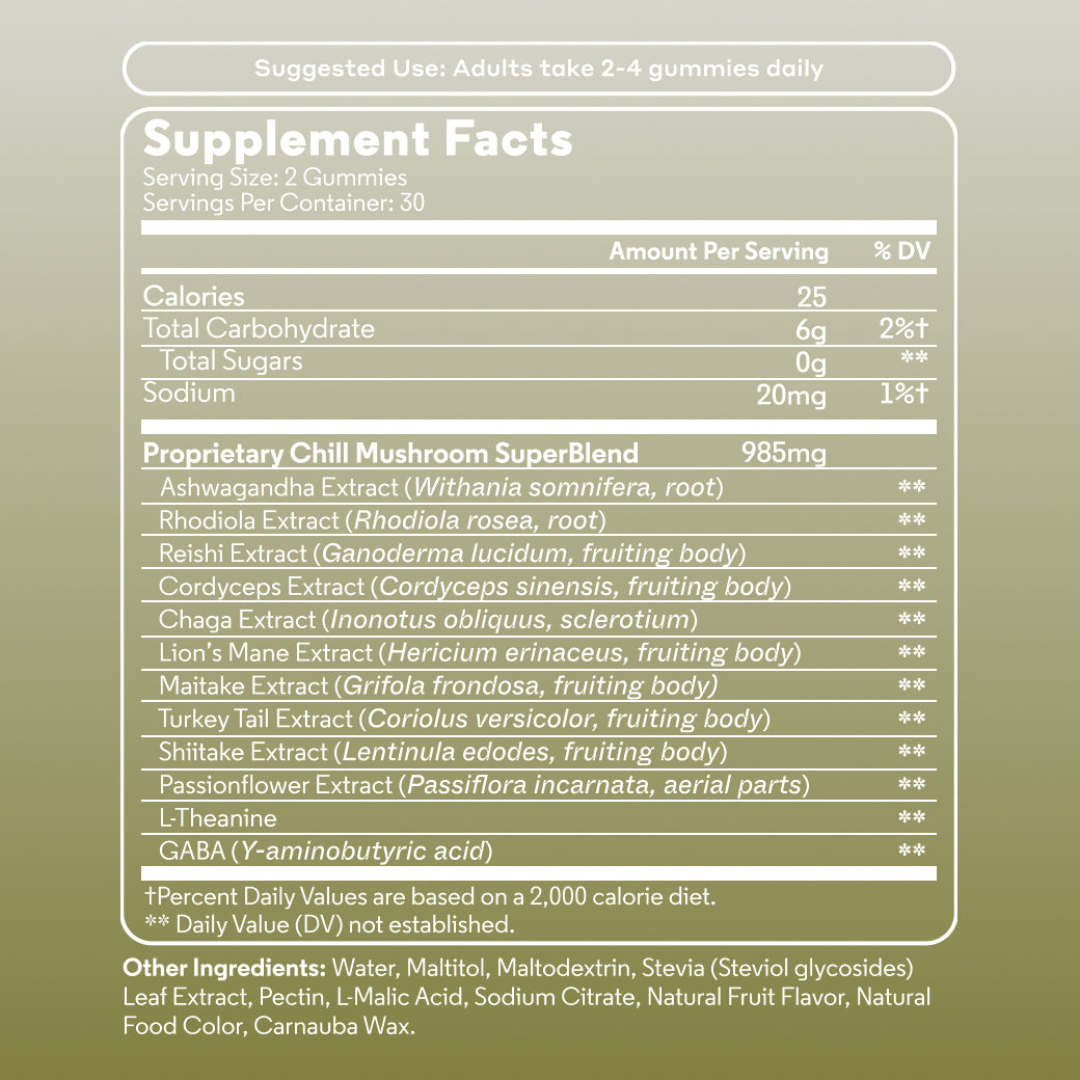 Chill Daily Functional Mushroom Gummies