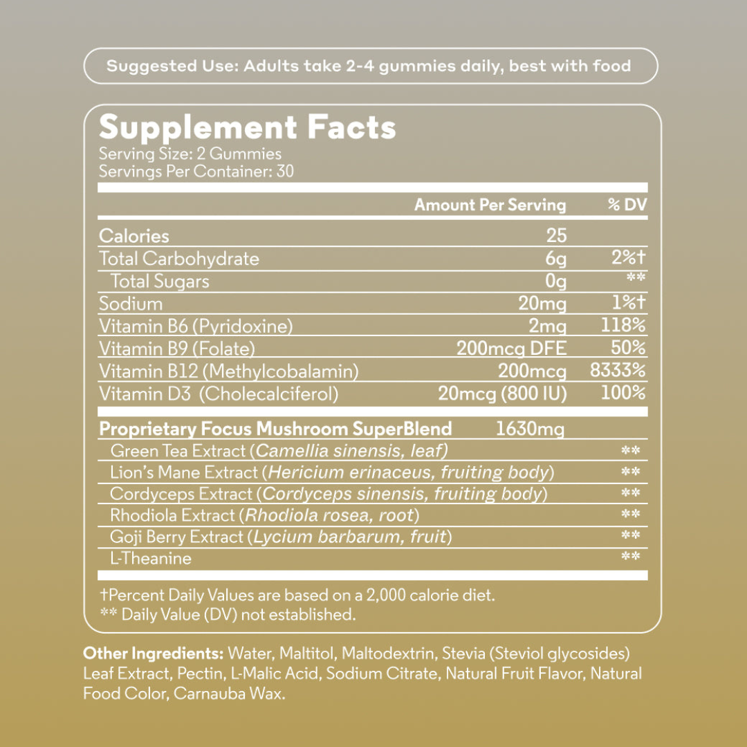 Focus, Chill & Sleep Mushroom Gummies Essentials Kit