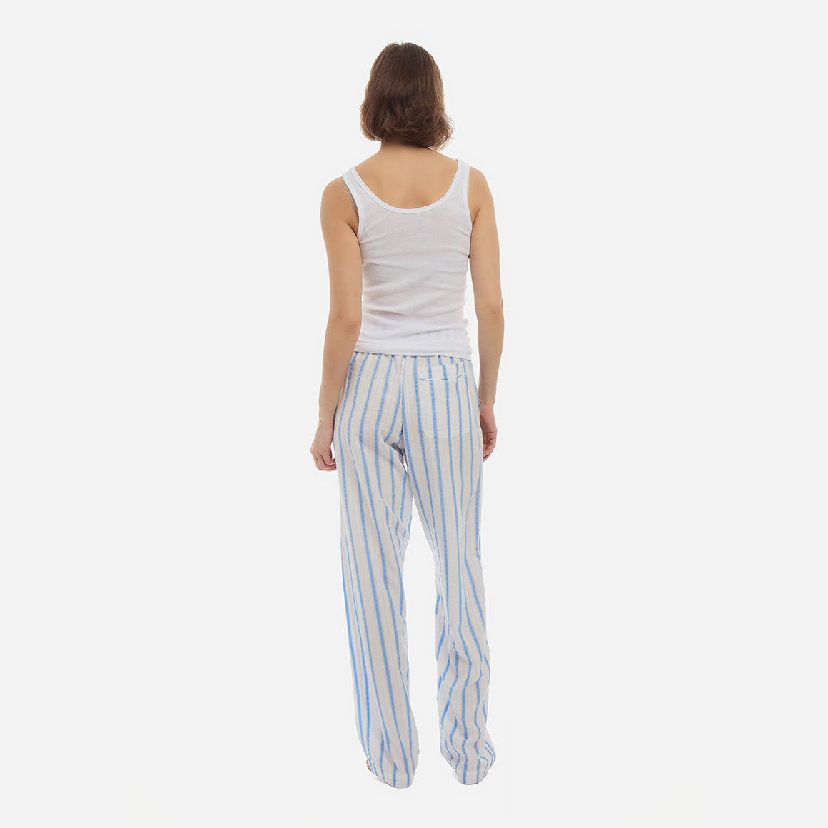 Unisex Striped Tencel™ Boyfriend Pant