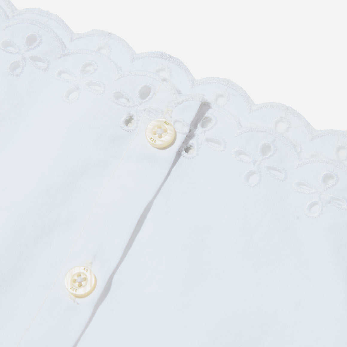 Cotton Poplin Eyelet Top