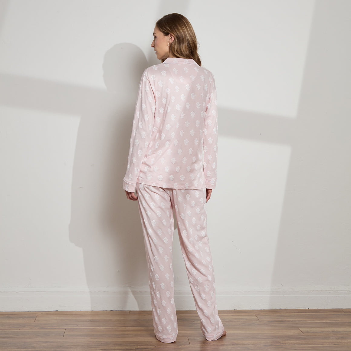 Printed Organic Pima Cotton Long PJ Set
