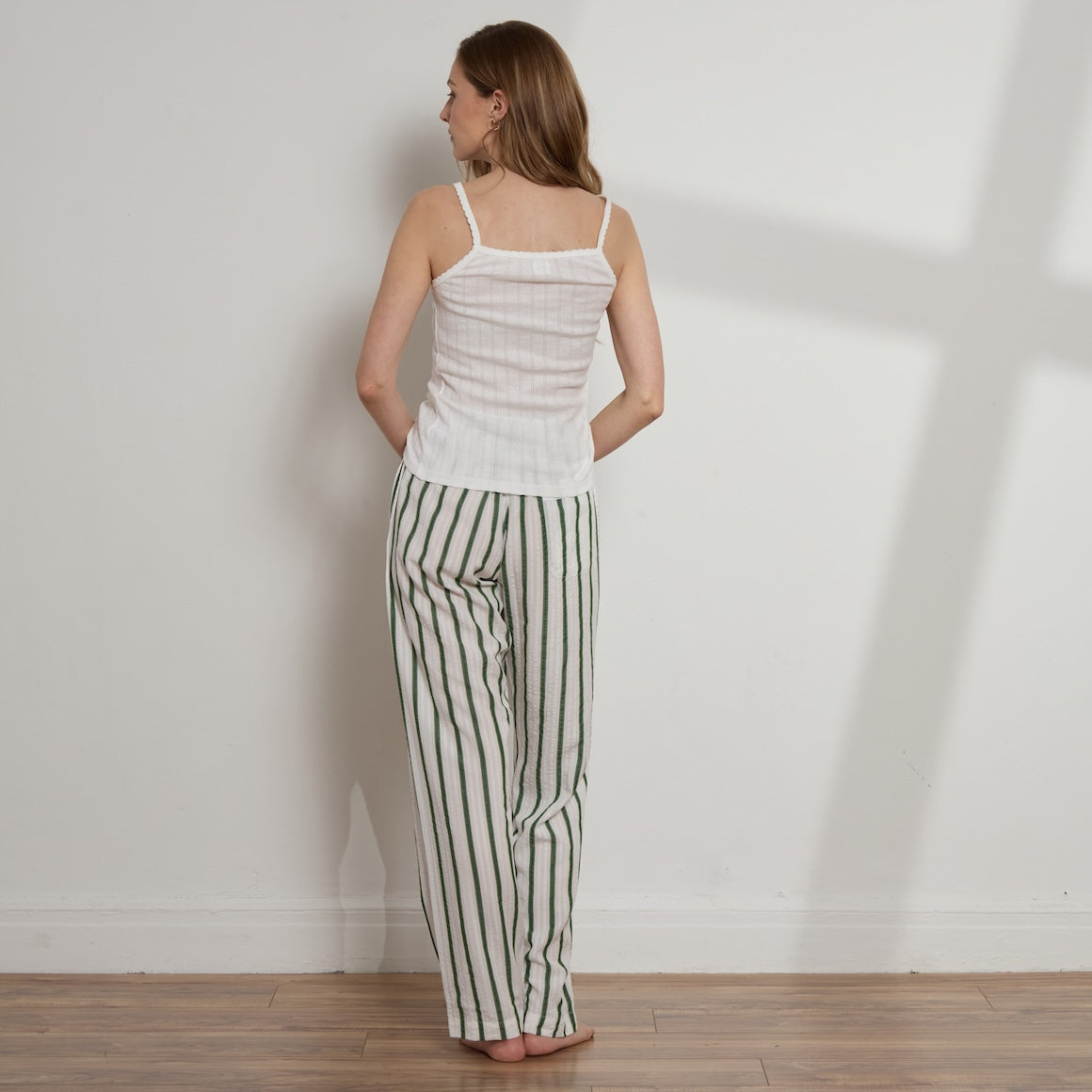 Unisex Striped Tencel™ Boyfriend Pant