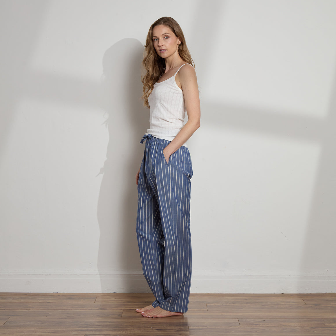 Unisex Striped Cotton Boyfriend Pant
