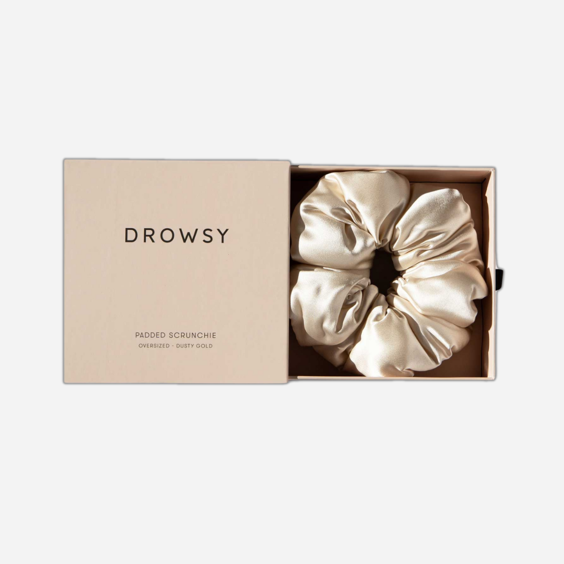 Silk Padded Scrunchie - Dusty Gold