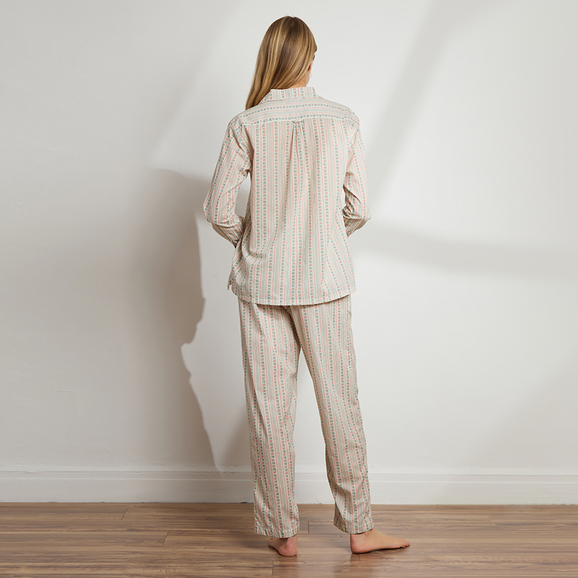 Printed Floral Cotton Long PJ Set
