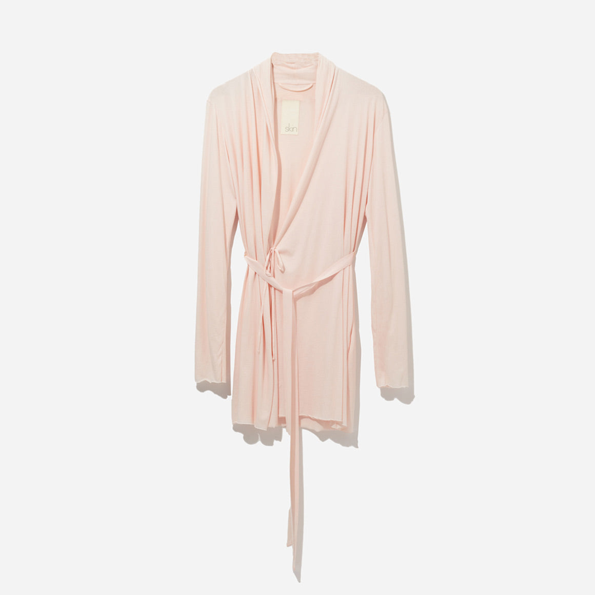 The double layer construction adds an extra touch of opulence and coziness to this robe. It provides a lightweight yet substantial feel, making it perfect for year-round wear. The wrap design with a self-tie belt allows you to customize the fit according to your preference, ensuring the perfect fit every time.