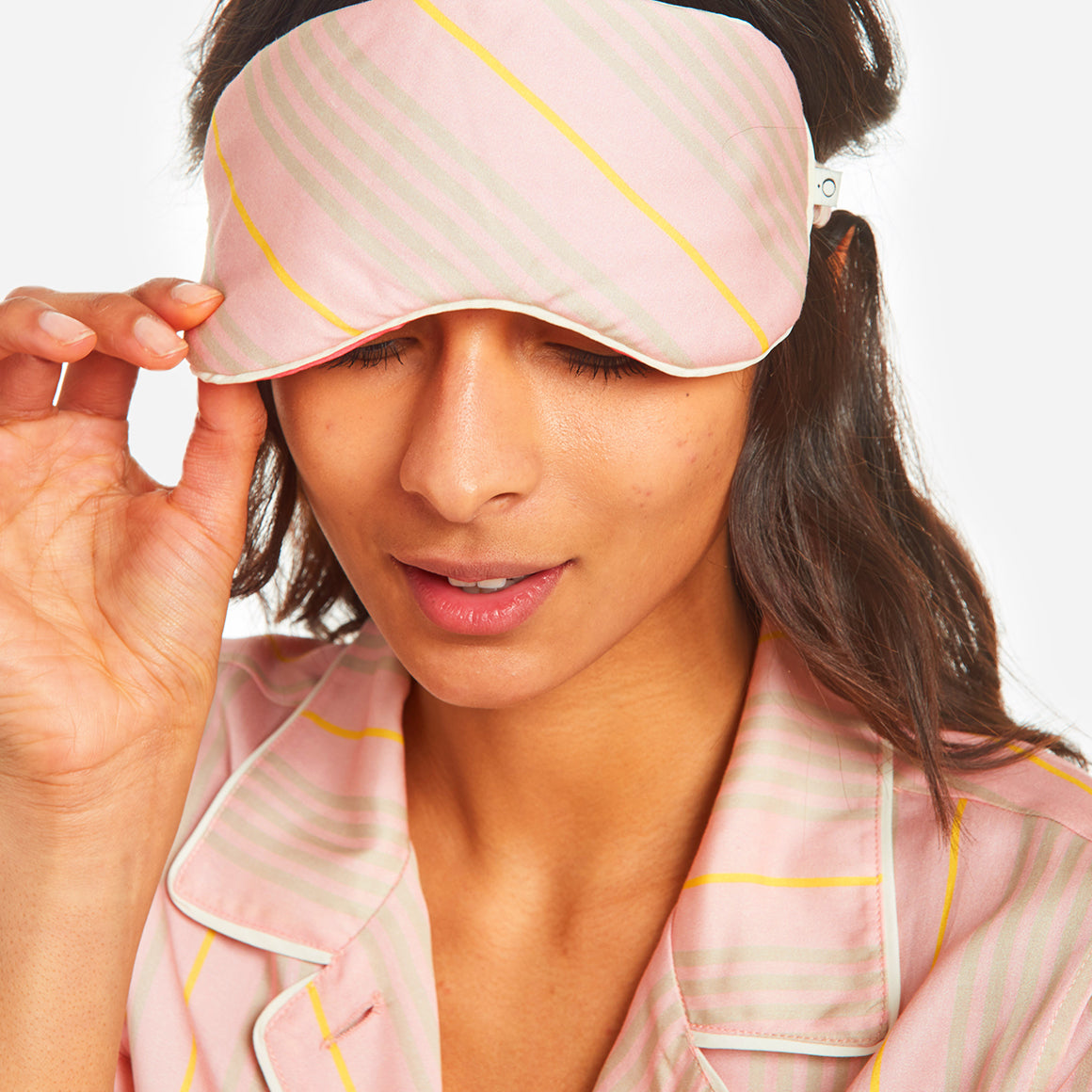 Striped Soft TENCEL™ Sleep Mask The Sleep Code