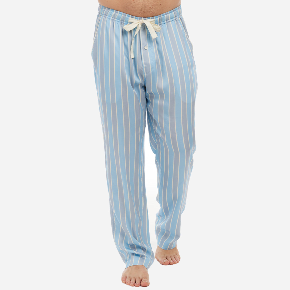 Men's 2 Jersey, Elastic Waistband w. Pockets, Button Fly, Pajama Sleep Pants