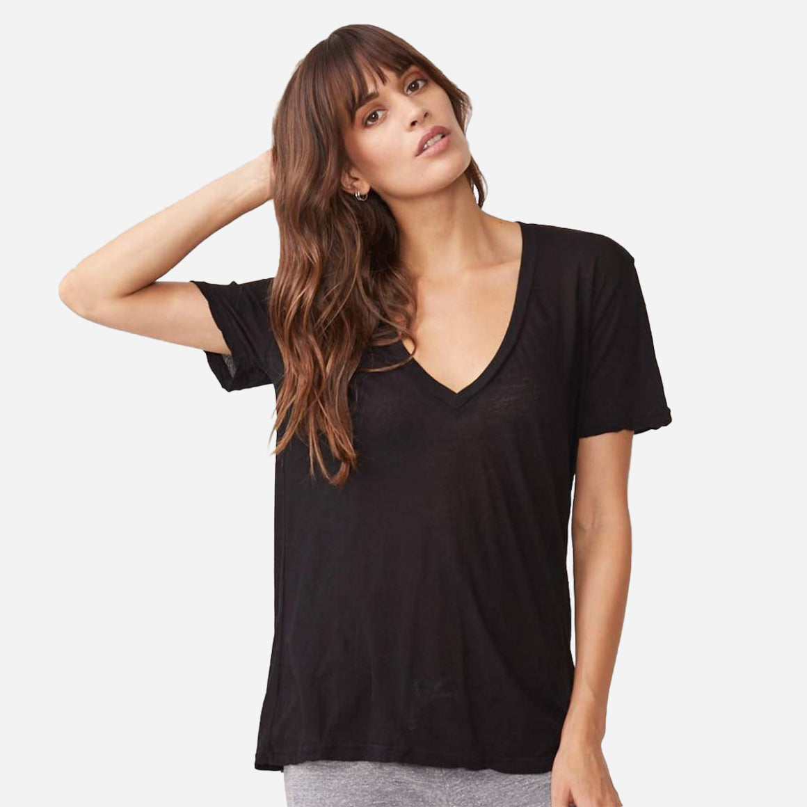 Cotton Modal Relaxed V-Neck Tee