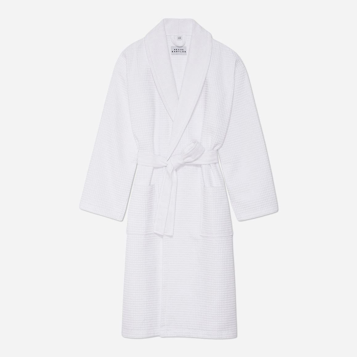 Unisex Organic Cotton Waffle Bathrobe White / XL Unisex Organic Cotton Waffle Bathrobe White / XL