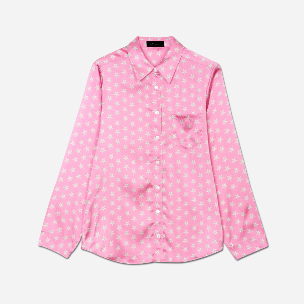 Stars Silk Long Sleeve Pajama Top