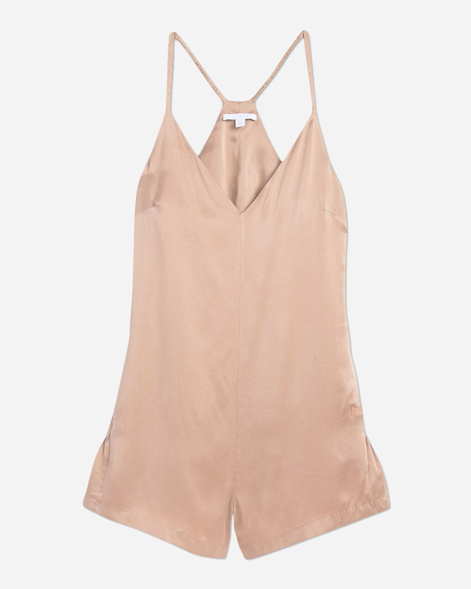 Made from the finest silk, this romper is designed to provide a comfortable and stylish sleep environment. The Washable Silk Romper features a relaxed fit that provides freedom of movement, while the V-neckline adds a flattering and sophisticated touch.