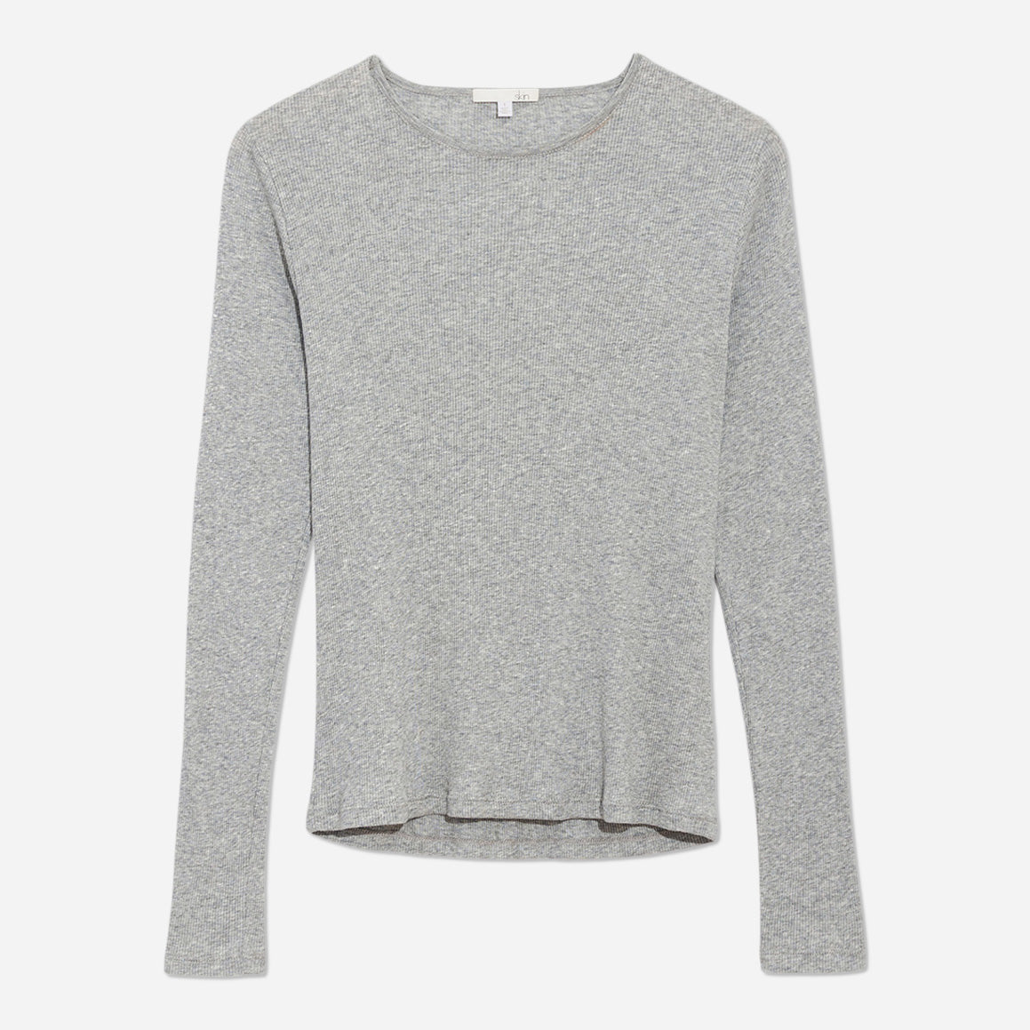 The breathable fabric ensures optimal airflow, keeping you cool and comfortable throughout the night or during cozy mornings at home. The Rayne ribbed long sleeve tee has a slim fit that features cozy details like a flattering scoop neckline, relaxed arm holes, and slightly dropped shoulders.