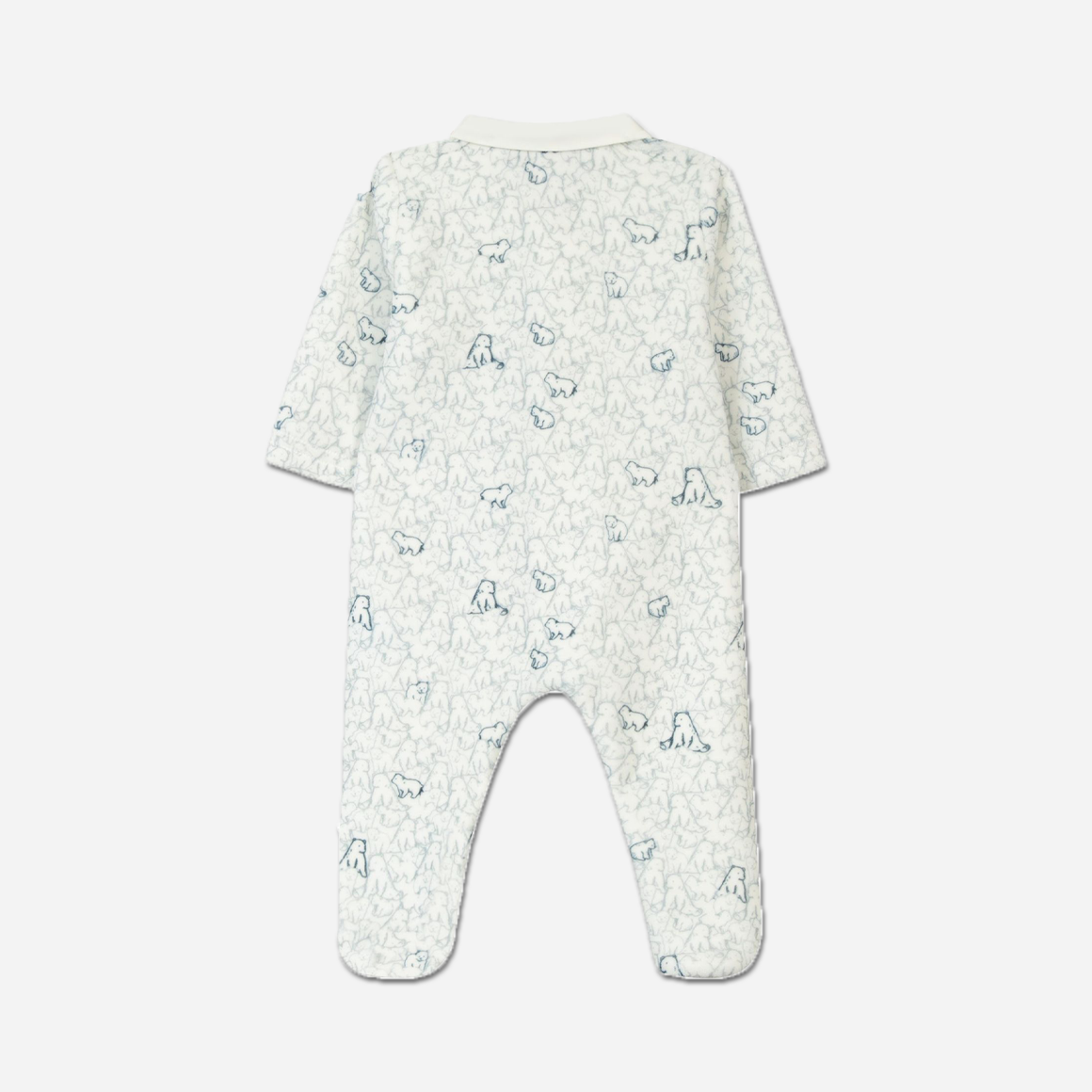 Baby Bear Print Pajama Footie