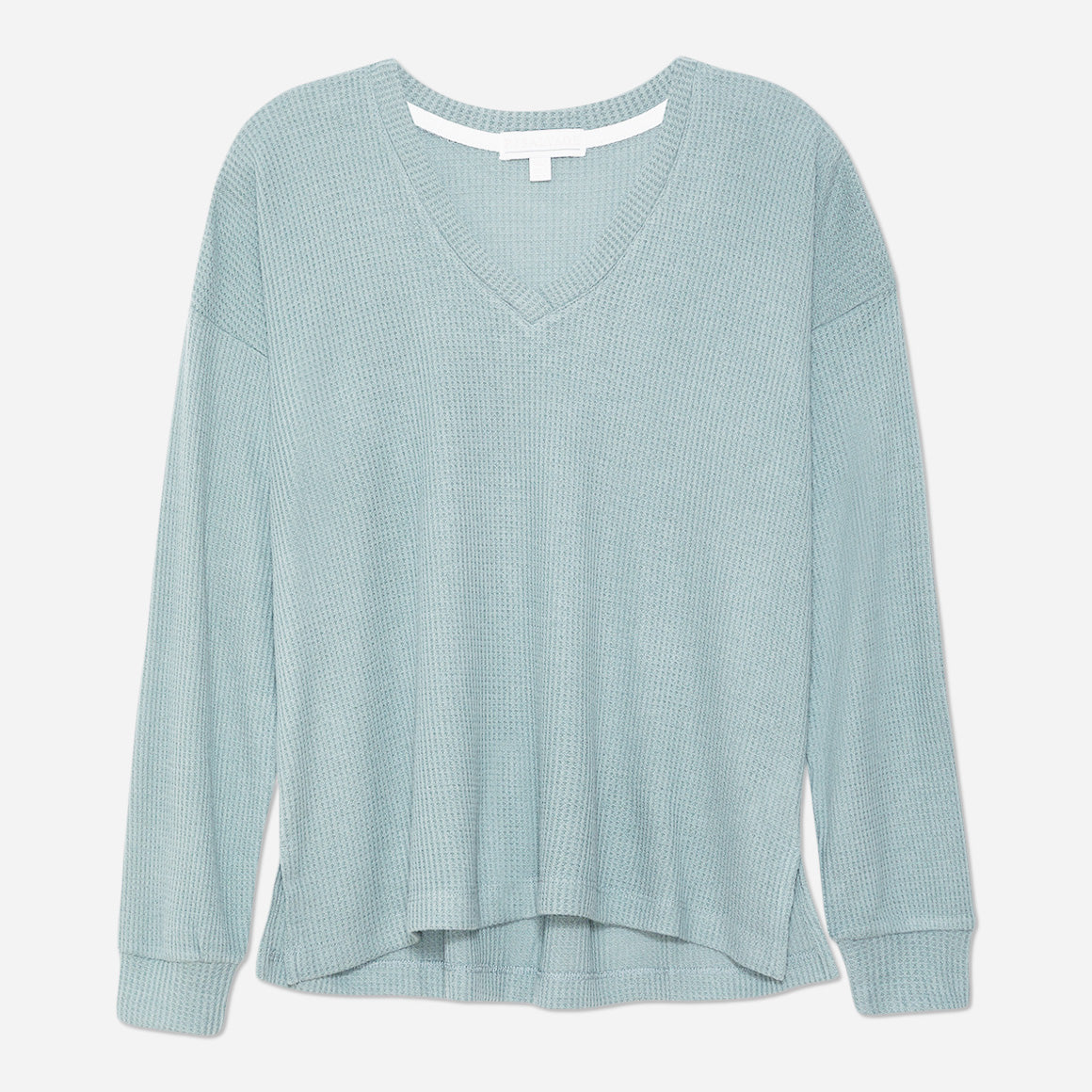 Waffle Knit Long Sleeve Lounge Top