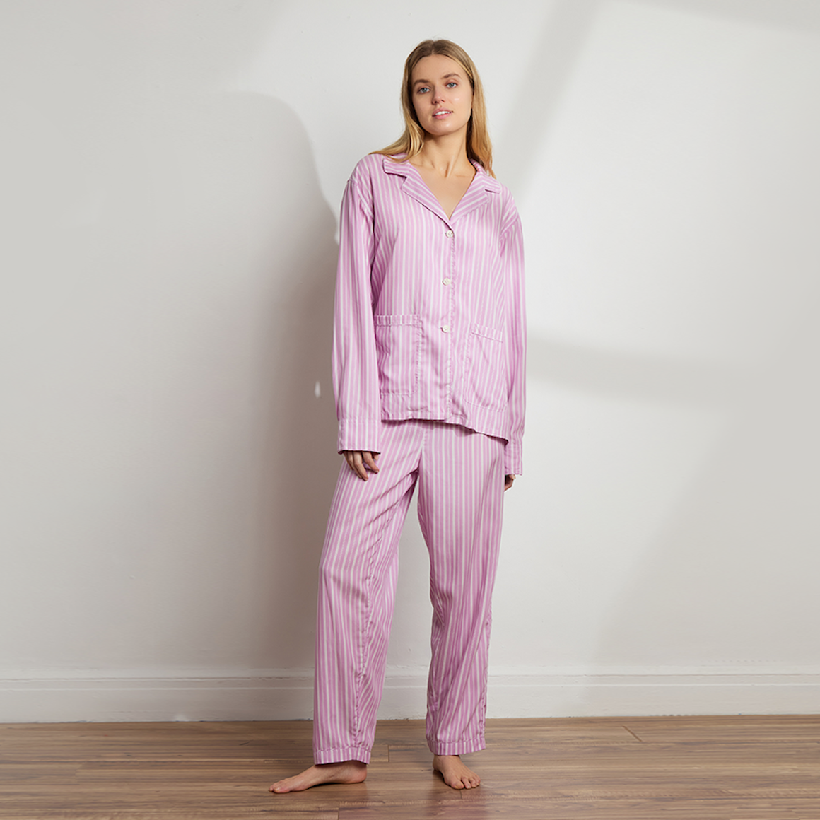 Striped Soft TENCEL™ Long PJ Set