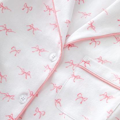 Women's Pima Pajama Set in Blushing Bows