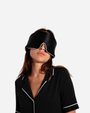 Piped Dreams Sleep Mask - Black Jade