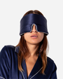 Piped Dreams Sleep Mask - Midnight Blue