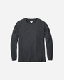 Men's Pima Crew Neck Long Sleeve Top in Dark Heather Grey