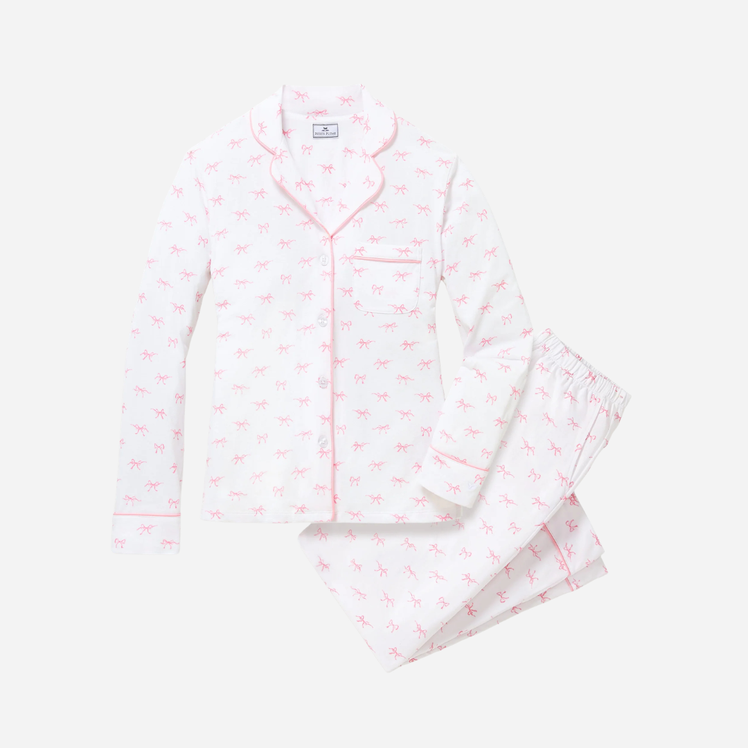 Women's Pima Pajama Set in Blushing Bows