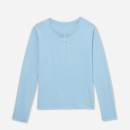 Organic Pima Cotton Long Sleeve Henley