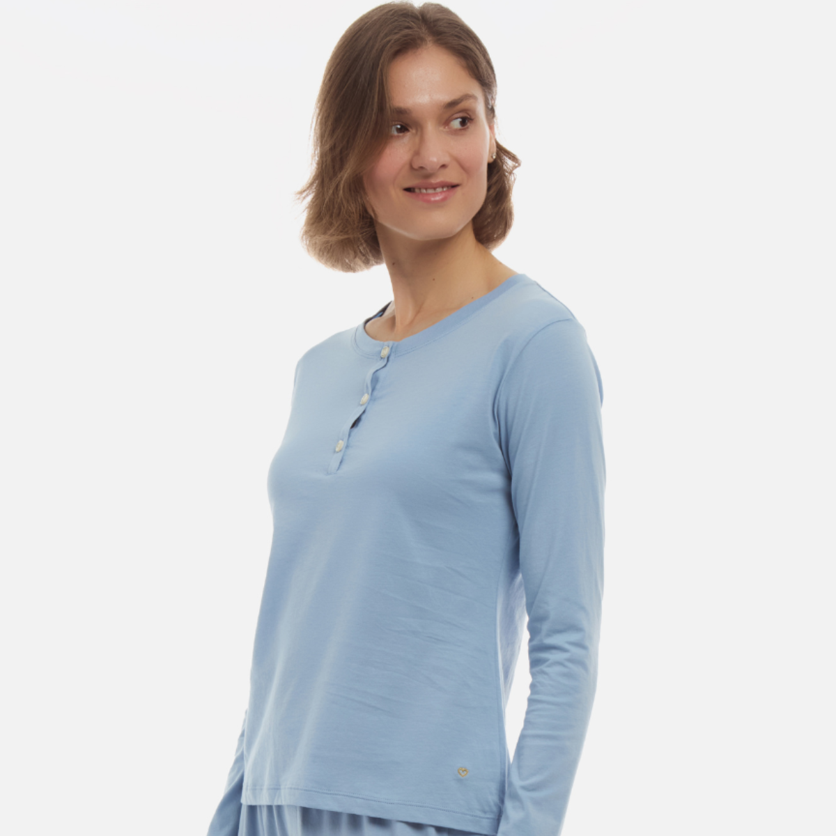 Organic Pima Cotton Long Sleeve Henley