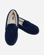 Men's Suede Slippers in Navy