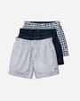 Men's Twill 3 Pack Boxers in Navy