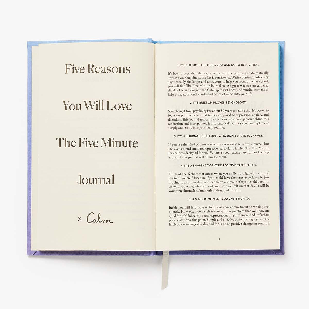 Calm x The Five Minute Journal