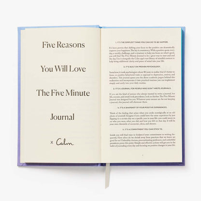 Calm x The Five Minute Journal