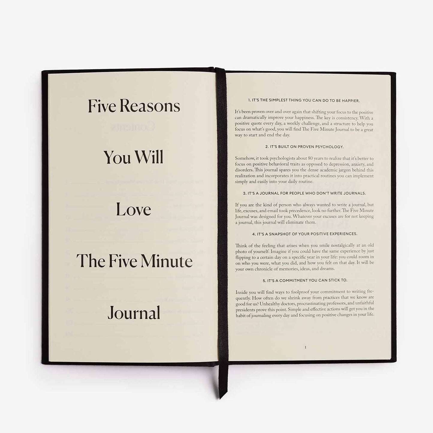 The Five Minute Journal - Bold Black