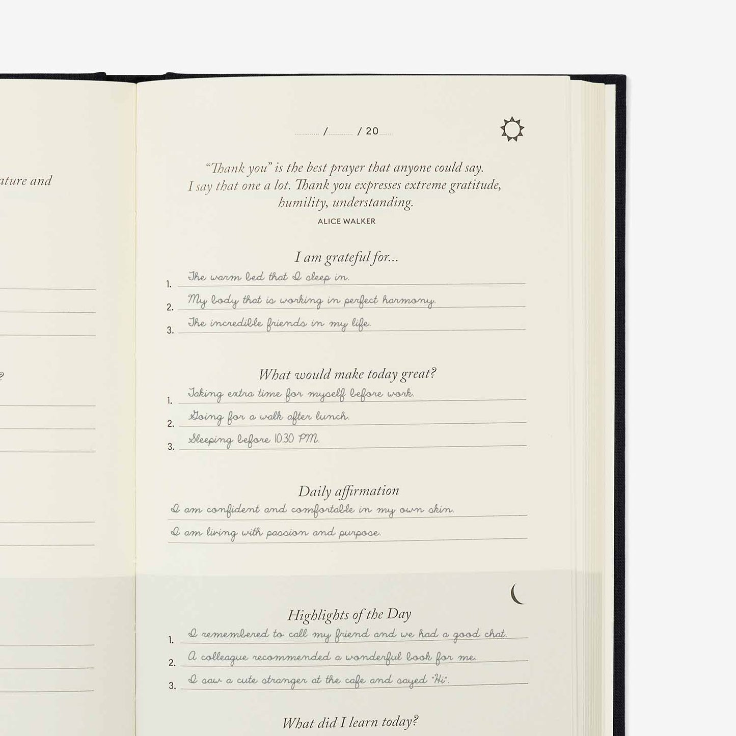 The Five Minute Journal - Bold Black