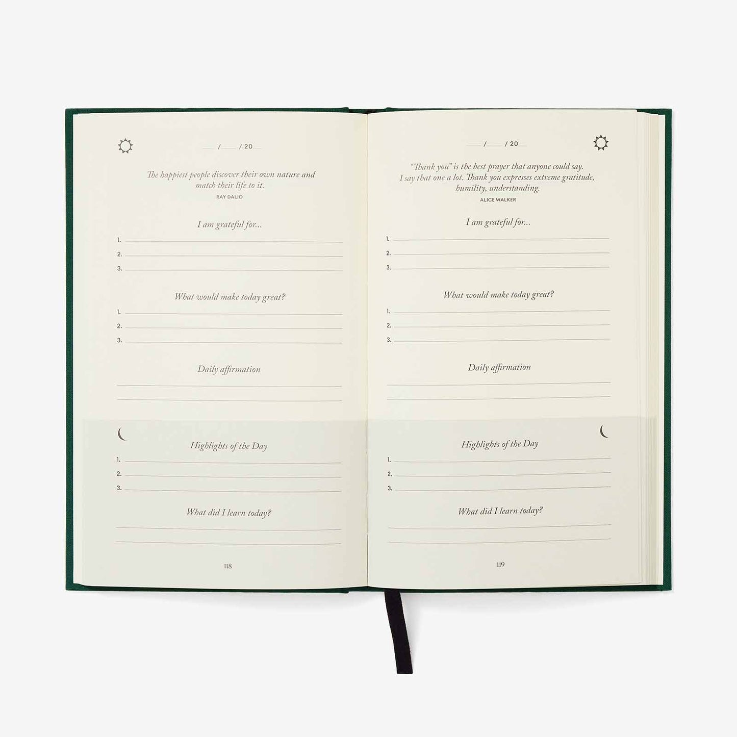 The Five Minute Journal - Earth Green