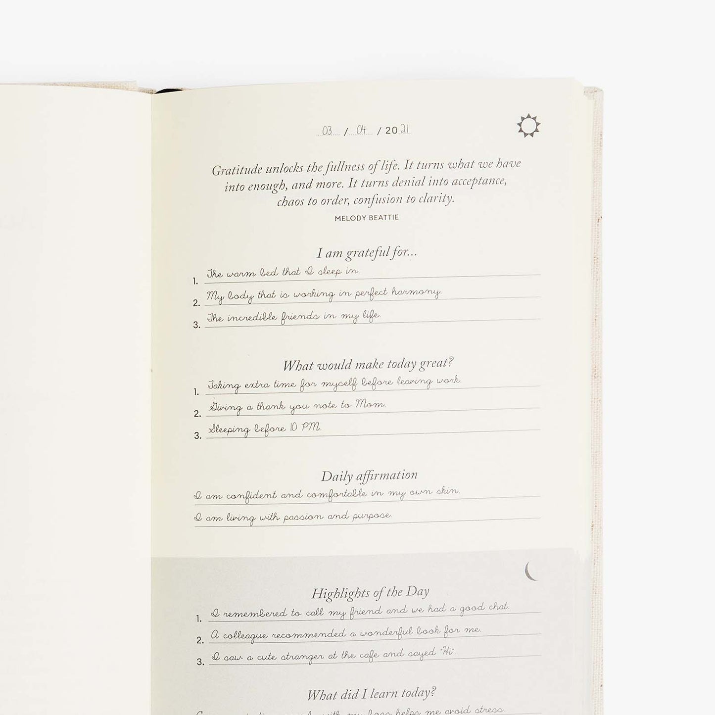 The Five Minute Journal - Original Linen