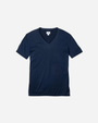 Men's Pima V-Neck Top in Navy