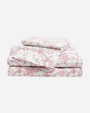 Luxe Premium Percale Bed Sheets in Pink Timeless Toile
