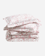 Luxe Premium Percale Duvet Set in Pink Timeless Toile