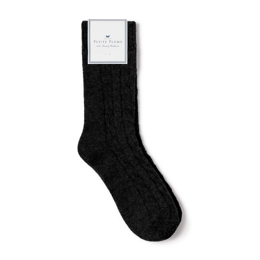 Men's Cashmere Socks - Black
