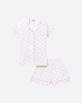 Women's Pima Short Sleeve Short Set in Blushing Bows