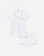 Women's Pima Short Sleeve Short Set in Something Blue Bows